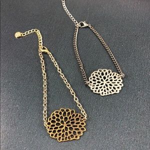 Handmade Silver & Antique Brass Filigree Bracelets